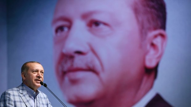 Turkey's President and leader of ruling Justice and Development Party Recep Tayyip Erdogan.