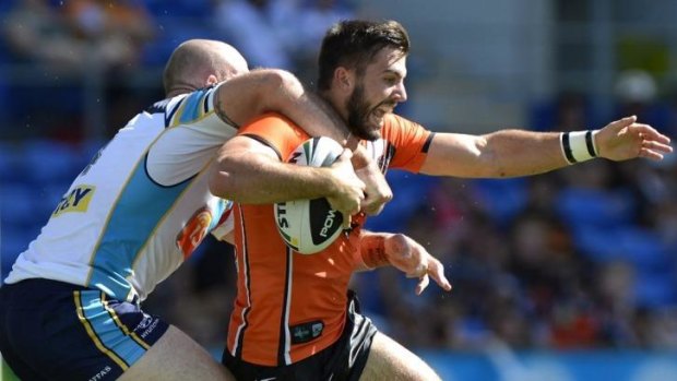 Hot property: Wests Tigers fullback James Tedesco has been linked to Canterbury.