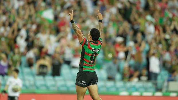 Back from suspension ... Issac Luke returns for the Rabbitohs this weekend.