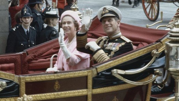 Gatecrasher fears: The Queen and Prince Philip on their way to the Silver Jubilee Thanksgiving Service in June 1977.
