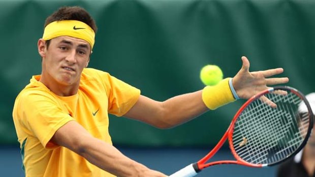 In danger of being eclipsed ... the 18-year-old Bernard Tomic.