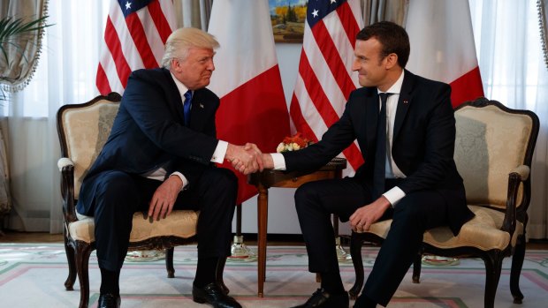 Macron's handshake with US President Donald Trump was "a powerful moment".