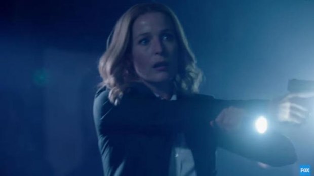 Gillian Anderson as Dana Scully in the sneak peek <i>X-Files</i> video released this week.