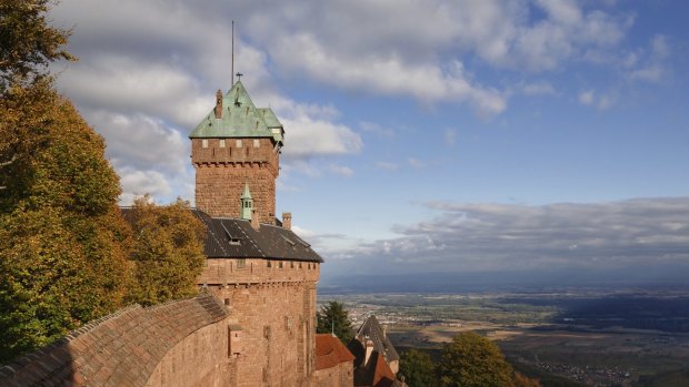 The castle of Haut-Koenigsbourg in Alsace, France. 
