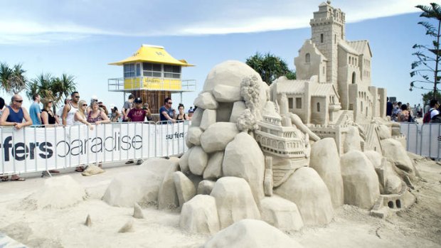 Bucket and spade ... The Australian Sand Sculpting Championships.