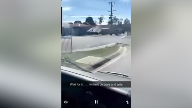 Video footage of the Lamborghini crash