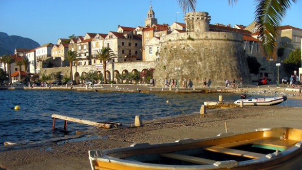 Balkan beauty ... the harbour at Korcula from which Marco Polo may once have sailed.