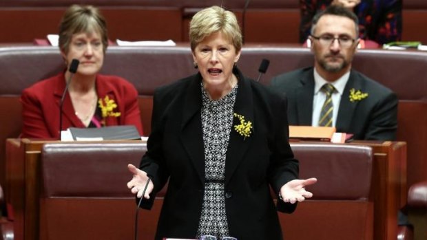 Greens leader Christine Milne moves to suspend standing orders in the Senate.