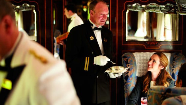 Plush: A trip on the British Pullman comes with fine food and wine.