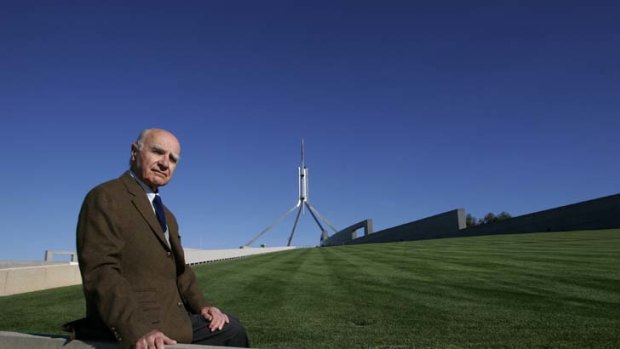 Lasting design ... the architect of Parliament House, Romaldo Giurgola, 91, urges the government to plan ahead for Parliament's preservation.