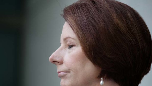 'A line has been crossed' ... Julia Gillard in Canberra yesterday.