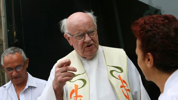 Father Bob Maguire at his South Melbourne parish.