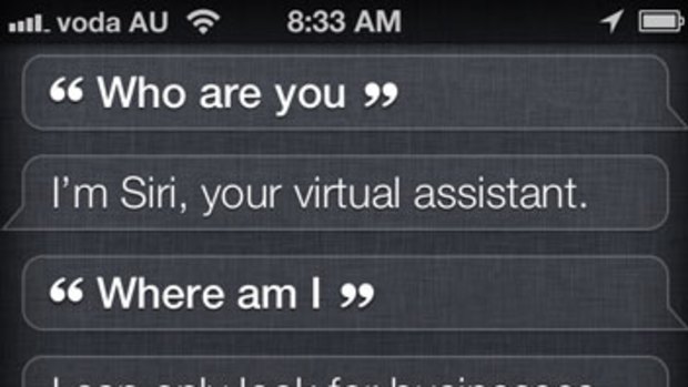 Apple's Siri virtual assistant on the iPhone 4S.