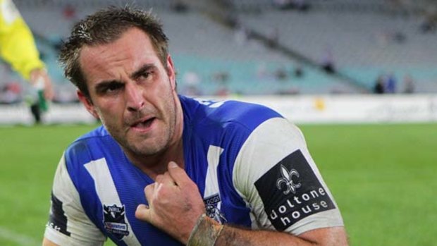 Furore ... a penalty against Bulldogs prop Ryan Tandy during a match against the Cowboys is now part of a police investigation.