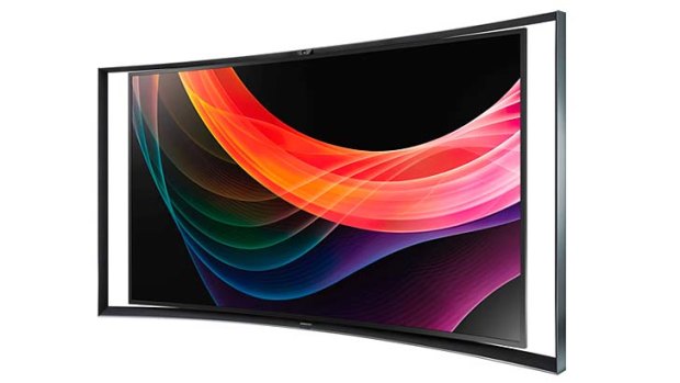 Samsung's 55-inch curved OLED TV.