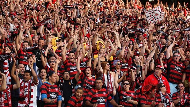 Support : 8000 Western Sydney fans made the journey north.