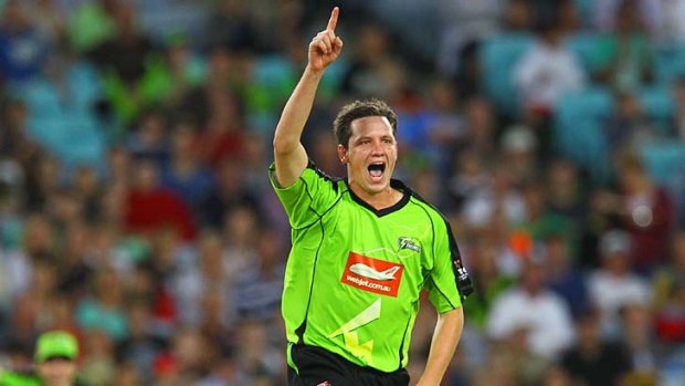 Explosive ... NSW Chris Tremain, seen heere playing for Sydney Thunder.