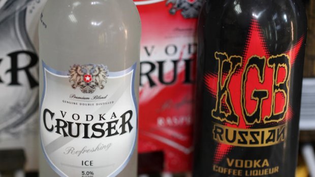 Hard to swallow: Independent Liquor's Vodka Cruiser and KGB pre-mixed drinks.