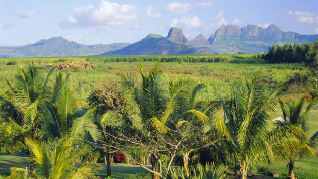 A scenic view in the North West region of Mauritius.