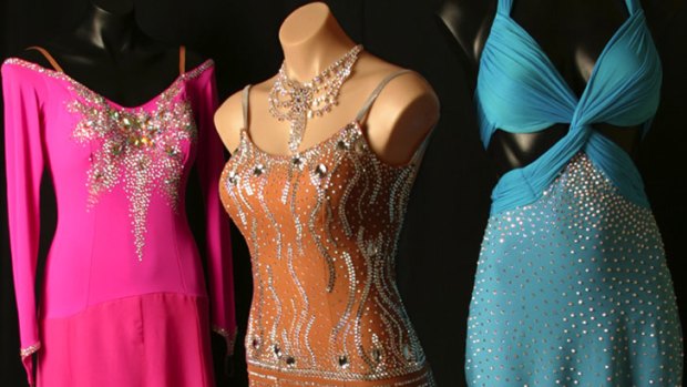 Hankering to make your own dancesport finery, like these June Designs gowns? Try Pascoe Vale's Trimmings 'N' Remnants.