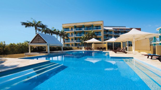 Take a dip ... the swimming pool at The Oaks Waterfront Hotel, The Entrance.