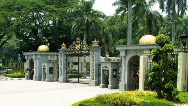 Old palace ... The gates to Malaysia's current national palace.