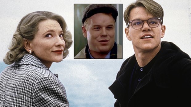 Mourning a friend ... Cate Blanchett starred with Philip Seymour Hoffman (inset) in <i>The Talented Mr Ripley</i>.