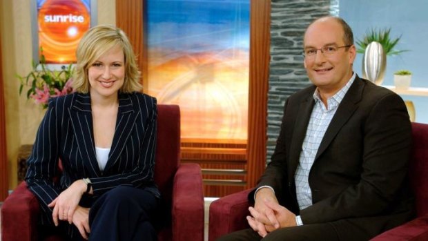 Too 'passive'? <i>Sunrise</i>'s Melissa Doyle wasn't standing up to David Koch, pictured here in 2005 - during Adam Boland's tenure.
