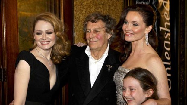 Red-carpet treatment ... Miranda Otto, Barry Otto, Essie Davies and young Annie Martin, who all starred in South Solitary.