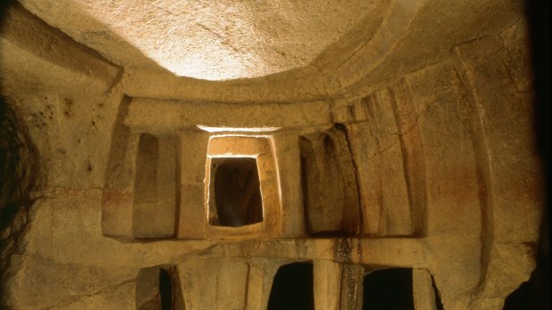 The Hal Saflieni Hypogeum is a hewn rock structure which was used as a cemetery.