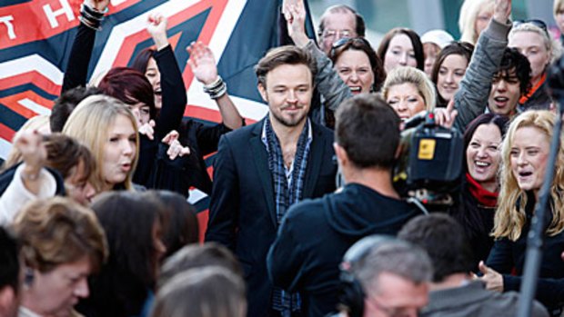 Matt Newton at the Perth auditions for X Factor.