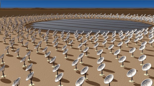 An earlier artist impression of the Square Kilometre Array core site in Western Australia.