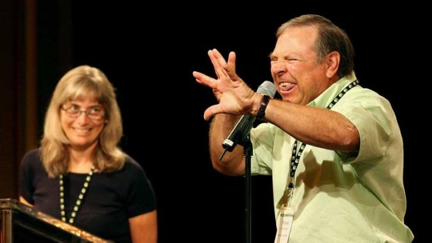 Frank Welker promoting one of his many films, <i>Curious George</i>
