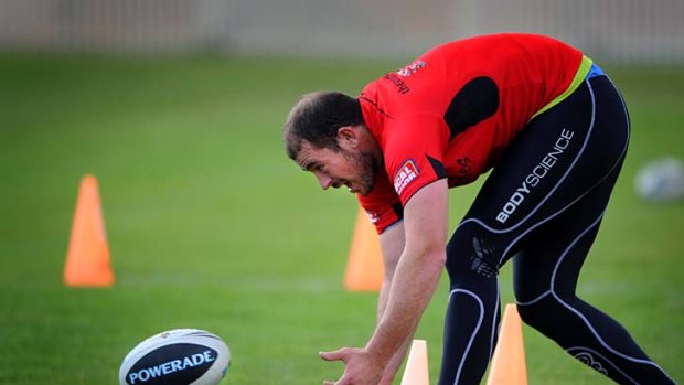 Sight for sore eyes ... Terry Campese in training.