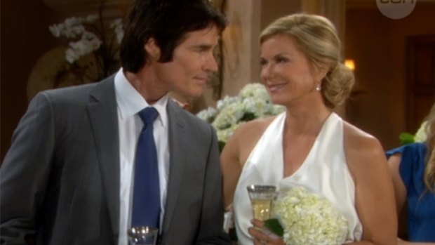 Over the Ridge ... Bold and the Beautiful's Ronn Moss and co-star Katherine Kelly Lang in their final scenes together.