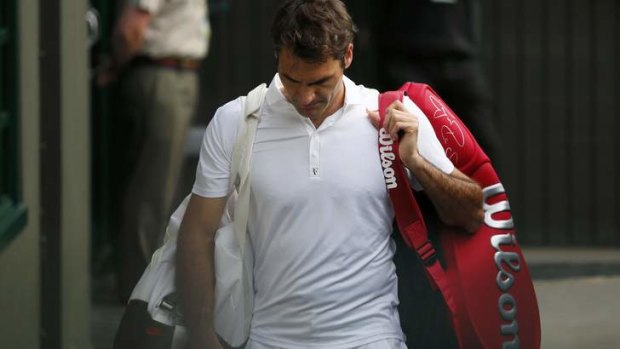 Shock exit: Roger Federer.