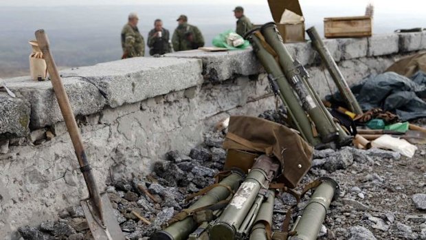 Little green men: Russia has supplied men and materiel to those fighting against Kiev's rule in eastern Ukraine.