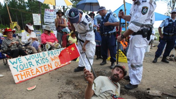 Protesters have been blocking the site for weeks.