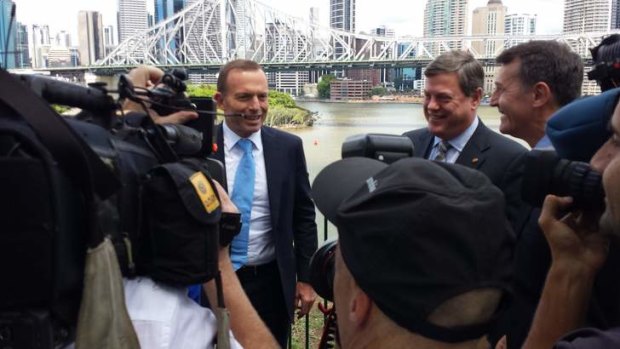 Prime Minister Tony Abbott in Brisbane to mark Australia's official G20 leadership.