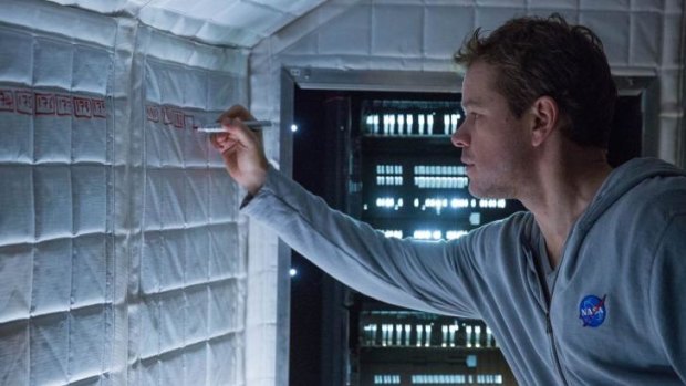 It's all in the science: Matt Damon fights for survival in <i>The Martian</i>.