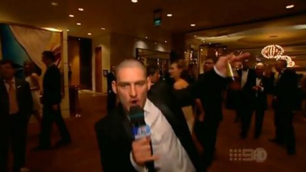 Worse for wear ... Brendan Fevola at the 2009 Brownlow Medal.