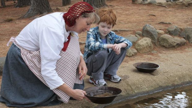 Diggin' it: Panning for gold in Bathurst.