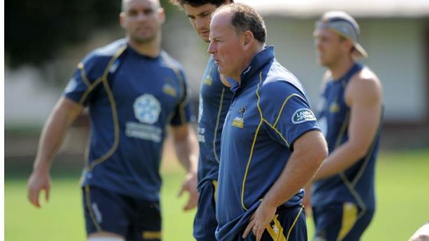 Brumbies coach Jake White at training on Thursday.
