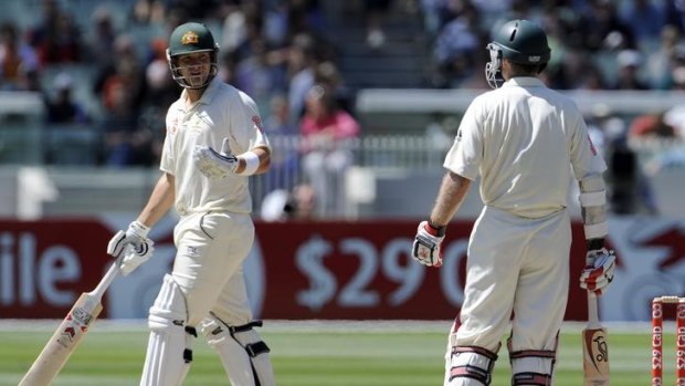 Shane Watson is run out after he and Simon Katich were both stranded at the same end during the Boxing Day Test in 2009.