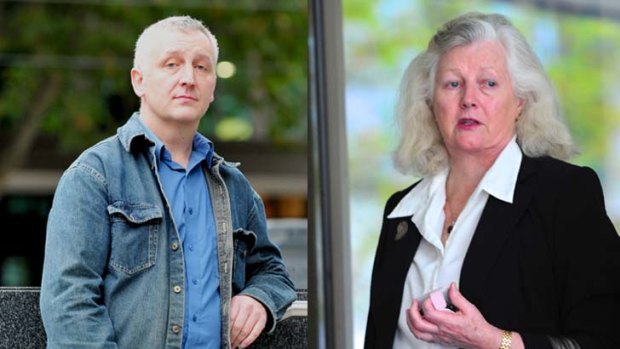 Steve Cox and Elizabeth Grierson outside court.