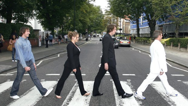 Walk the talk ... the iconic pedestrian crossing at Abbey Road.