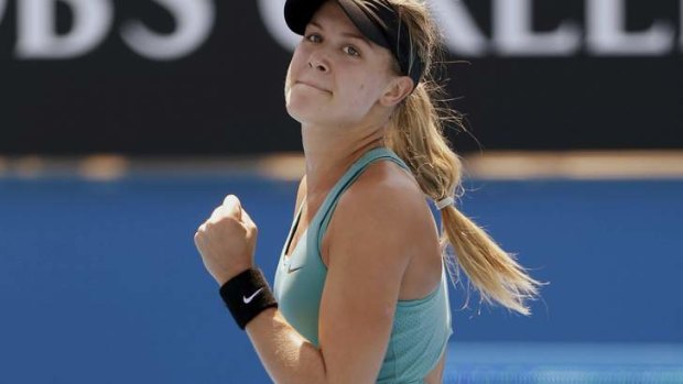 On the rise: Canadian teenager Eugenie Bouchard.