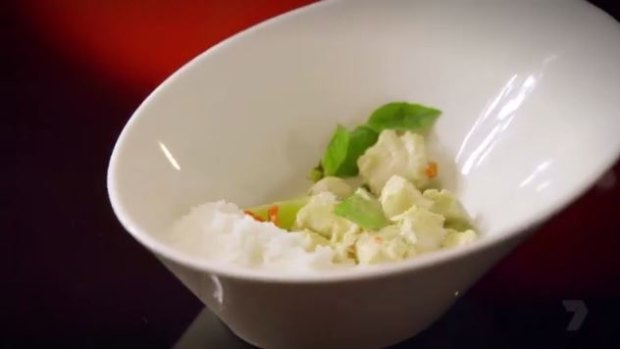 Dog's breakfast: Josh and Amy's green curry was a miss for MKR judges.