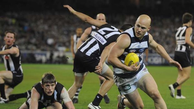 He went that-a-way. Gary Ablett leaves Collingwood in his wake, preliminary final, 2009.