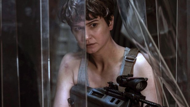 Katherine Waterston steps into Sigourney Weaver's massive boots in 